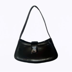 Guess Black Patent Leather Vintage Shoulder Mini Bag